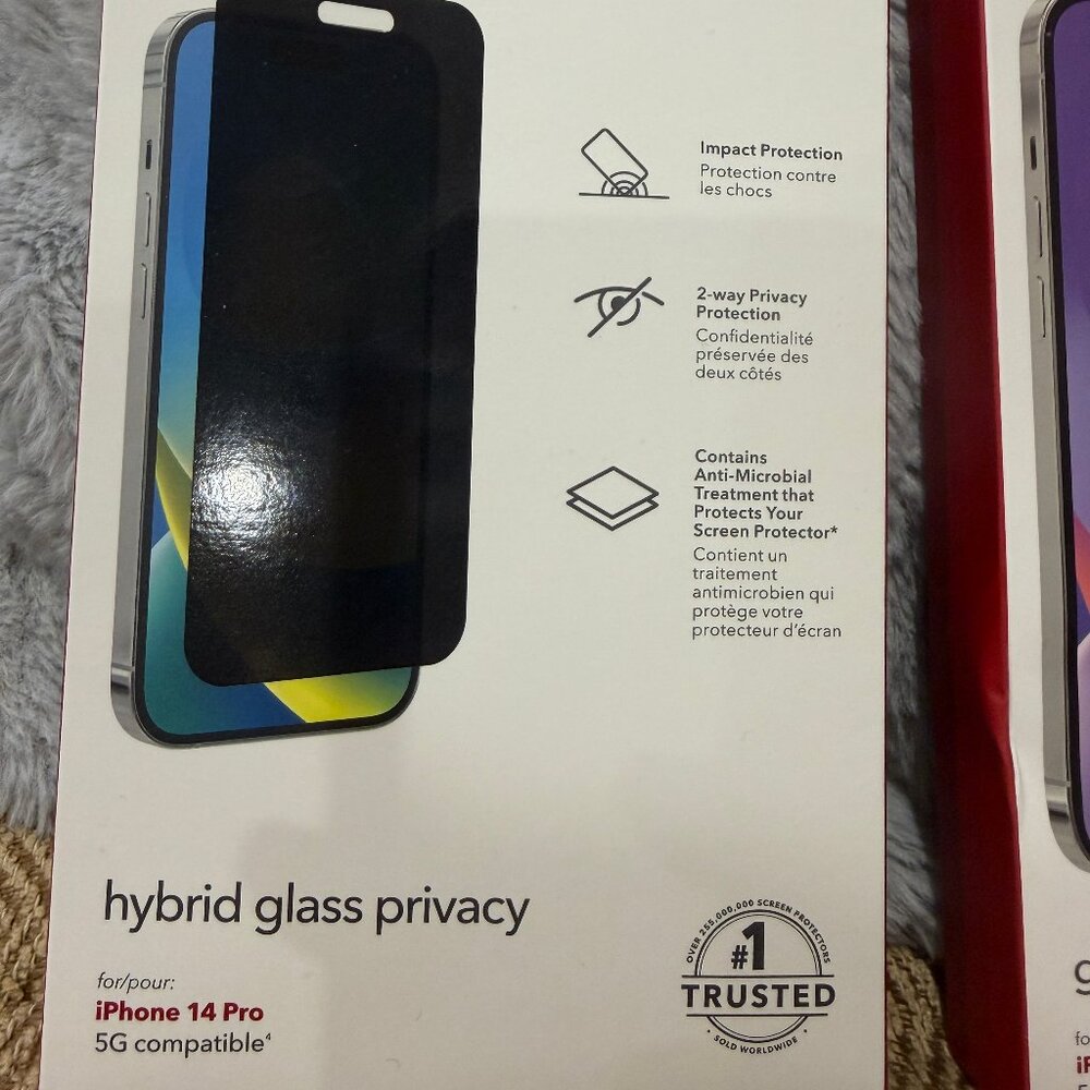 ZAGG Iphone 14 Pro Hybrid Glass Privacy Screen Protector New